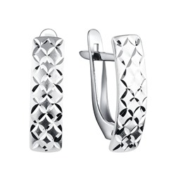Серьги из серебра без вставки, Л-11840