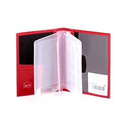 Обложка для автодокументов Premier-О-7 натуральная кожа красный крокодил (115)  152932