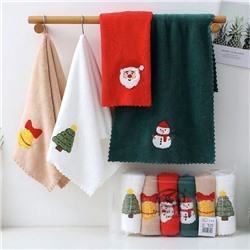 Полотенце из микрофибры с декором "С Новым годом!" 35*75 см.