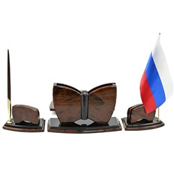 Настольный набор из обсидиана "Кардинал" 505*295*145мм