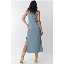 Платье-комбинация с высоким разрезом мятное