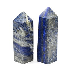 Кристалл из лазурита афганского "Карандаш" 26*26*94мм, 164-167г