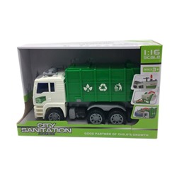 Мусоровоз (инерцион.) с подвижными механизмами 31*20см / коробка 661-1А