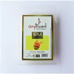 Wax Melts FRUIT SPLASH, AmpLiscent (Аромавоск для аромалампы ФРУКТОВЫЙ ВСПЛЕСК), уп. 78 г. (6 кубиков)