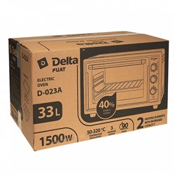 Духовка электрическая 1500 Вт, 33 л DELTA D-023A "Fuat" белая