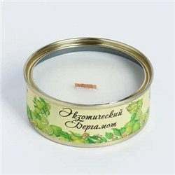 Эко свеча в жестяной банке ЭКЗОТИЧЕСКИЙ БЕРГАМОТ (размер 7,5 х 3 см.), 1 шт.