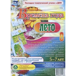 Небыкова О.Н. Времена года. Лето. Иллюстративно-демонстрационный материал для образовательной деятельности с детьми 5-7 лет: 8 красочно оформленных карт с методическим сопровождением
