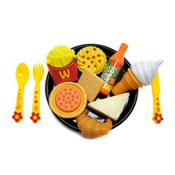 Продукты Фаст-фуд (фанта, пирожное, фри, мороженое) 20*17см/ пакет 1852