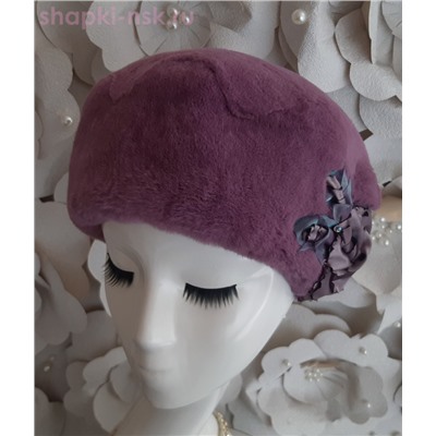 Волна Роза кролик рекс Берет женский (56-58)