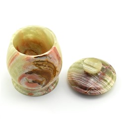 Сахарница из натурального камня "Бочонок" 75*75*95мм.