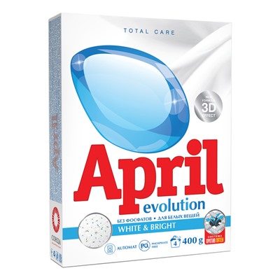 Стиральный порошок April Evolution white & bright 0,4кг