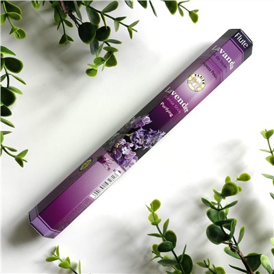 Flute LAVENDER Incense Sticks, Cycle (ЛАВАНДА ароматические палочки, Очищение, Сайкл), шестигранник 20 палочек.