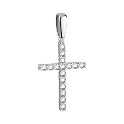 Подвеска из серебра куб.циркон., Л-11779