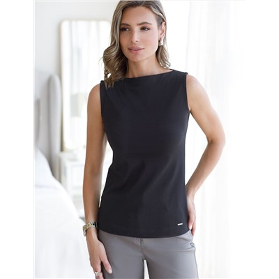 Топ из премиального хлопка с эластаном