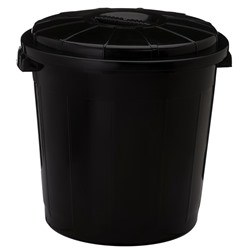 Бак с крышкой 40л черный