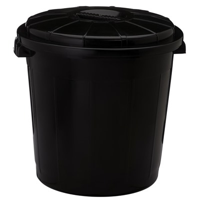 Бак с крышкой 40л черный
