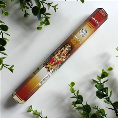 Flute GANESHA Incense Sticks, Cycle (ГАНЕША ароматические палочки, Поклонение, Сайкл), шестигранник 20 палочек.