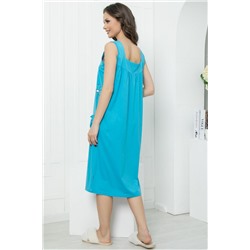 Домашнее платье Нежный цветок (голубое) Д1736