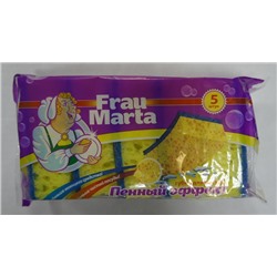 Губки д/посуды РУСАЛОЧКА Frau Marta 5штук Пенный эффект