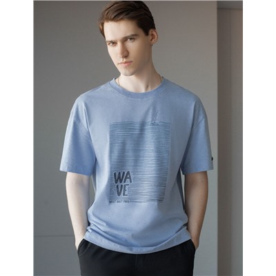 Свободная футболка  с авторским принтом