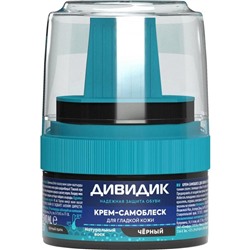 ДИВИДИК Крем д/обуви самоблеск Черный (банка с губкой)