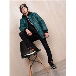 Бомбер демисезонный для мальчика "Тренд" малахит