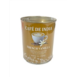 Cafe De India FRENCH VANILLA, Bharat Bazaar (100% Натуральный растворимый кофе СО ВКУСОМ ФРАНЦУЗСКОЙ ВАНИЛИ, Бхарат Базаар), 100 г.