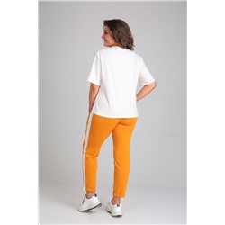 Michel chic 1333 белый-оранжевый, Брюки,  Майка
