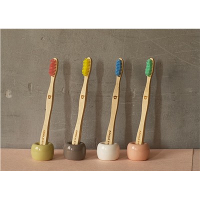 GREEN, Antibacterial, Eco, Bamboo Toothbrush, SOFT, Jungle Story (ЗЕЛЁНАЯ, детская, антибактериальная, эко, бамбуковая зубная щётка), 1 шт.
