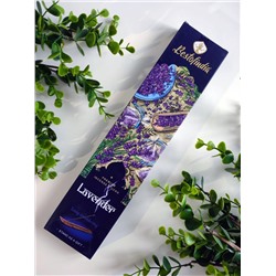 LAVENDER Premium Incense Sticks, Bestofindia (ЛАВАНДА премиальные благовония, Бэстофиндия), 70 г. (20 палочек + подставка в подарок)