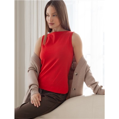 Топ из премиального хлопка с эластаном