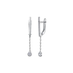 Серьги из серебра куб.циркон., В10-1138