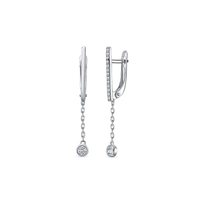 Серьги из серебра куб.циркон., В10-1138