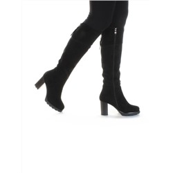 M18-394 C130 BLACK Сапоги зимние женские (натуральная замша, натуральный мех (еврозима)) размер 36