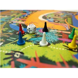 Игра настольная ходилка «По следам динозавров» (европодвес)