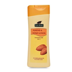ALMOND & HONEY LOTION, Pure Roots (Лосьон для тела МИНДАЛЬ И МЁД, Обогащен Витамином Е, для всех типов кожи, Пьюр Рутс), 20 мл.