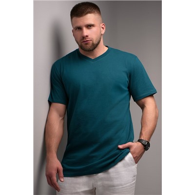 Мужская футболка больших размеров c V-вырезом Happyfox