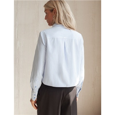 Укороченная блузка из хлопка