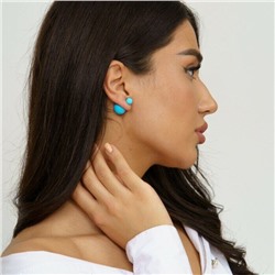 Серьги шарики в стиле диор, цвет : голубой, арт. 018.556