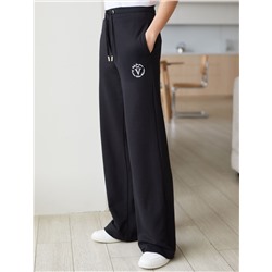 Прямые брюки из петельчатого футера-трехнитки