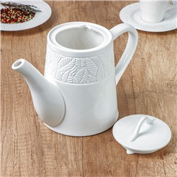 Чайник фарфоровый заварочный Magistro Сrotone, 1,4 л, цвет белый