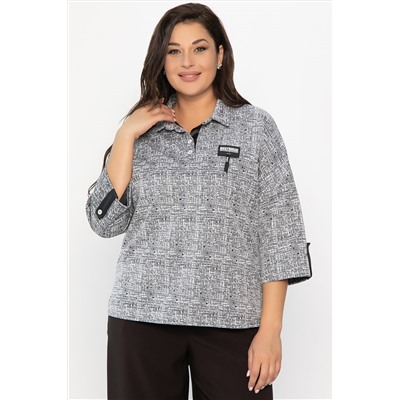 Блуза Лариса (серая) Б14312-18М