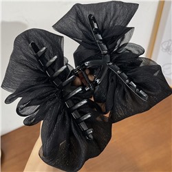 Пышный краб для волос с бантом