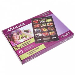 Весы электронные настольные 5 кг АКСИНЬЯ КС-6515 "Таблица калорий"