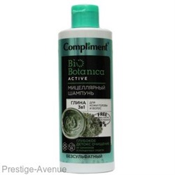Compliment Biobotanica active Мицеллярный шампунь Глина 3 в 1, 380мл