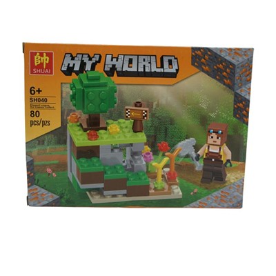 Конструктор My World 80дет. 19*14см / коробка SH040-3
