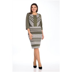 Lady Style Classic 1368 хаки_с_серым, Платье