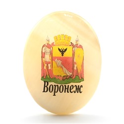 Магнит из селенита герб города Воронеж 37*52мм