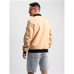 Ветровка-бомбер песочный