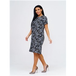 Платье женское Текс-Плюс, цвет черный белый